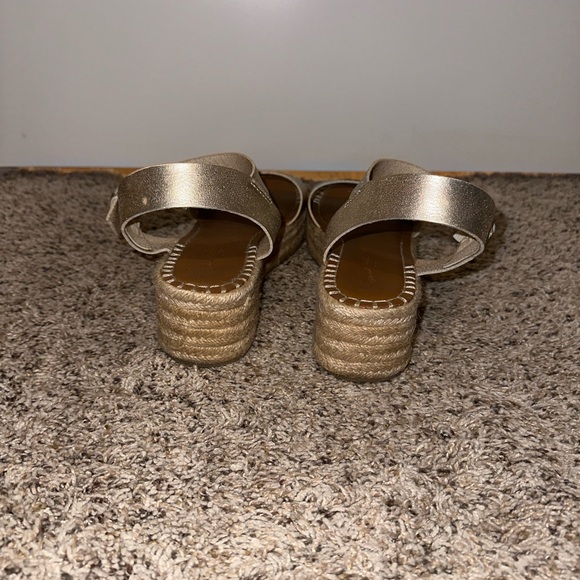 Gold Metallic Platform Sandals - Picture 3 of 6
